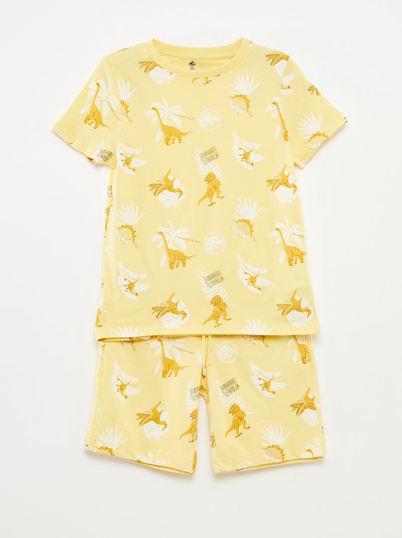 Conjunto de camiseta + pantalón corto 'Jurassic World' - 2 piezas AMARILLO - Kiabi