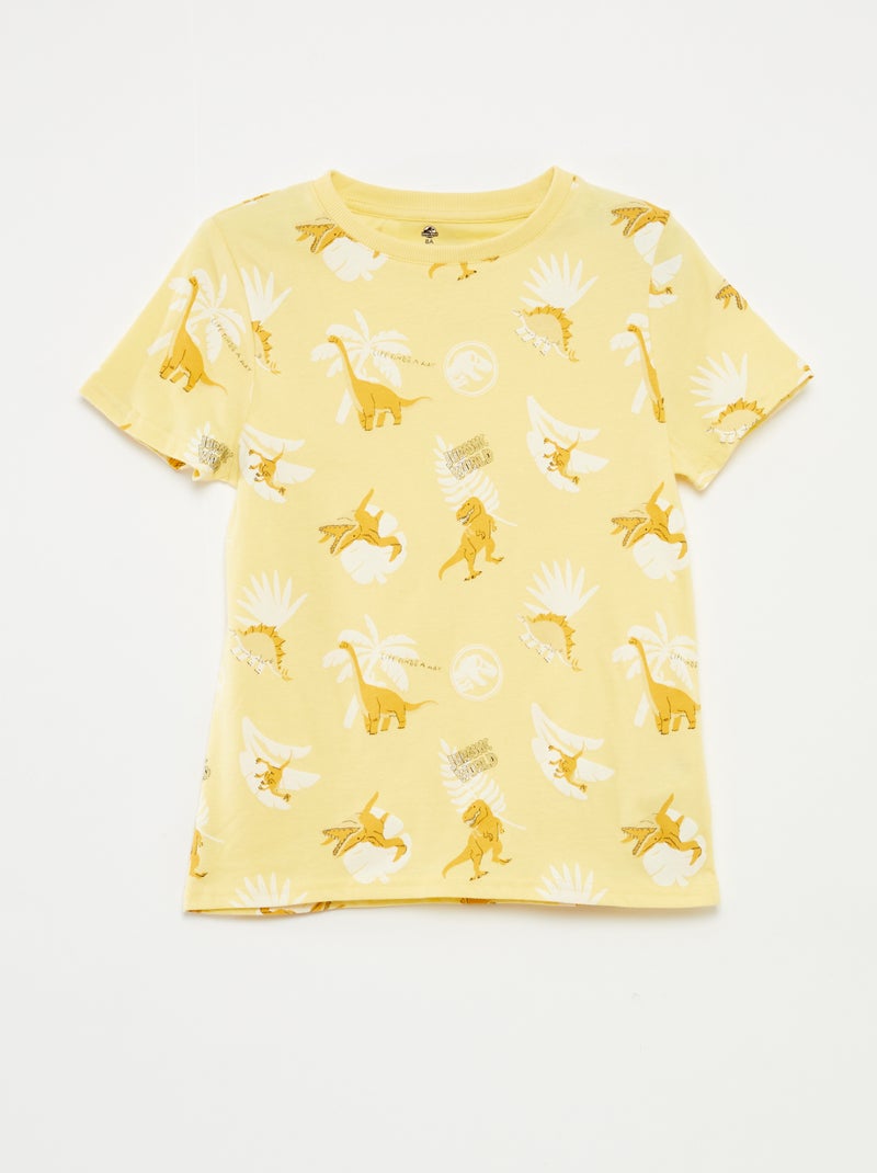 Conjunto de camiseta + pantalón corto 'Jurassic World' - 2 piezas AMARILLO - Kiabi