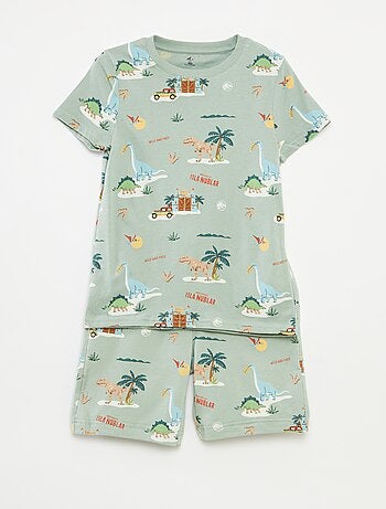 Conjunto de camiseta + pantalón corto 'Jurassic World' - 2 piezas