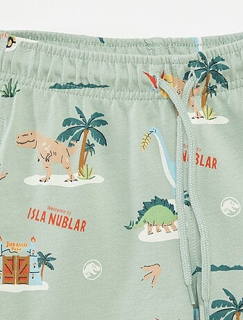 Conjunto de camiseta + pantalón corto 'Jurassic World' - 2 piezas