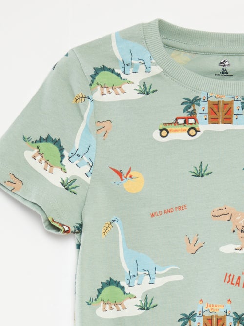 Conjunto de camiseta + pantalón corto 'Jurassic World' - 2 piezas - Kiabi