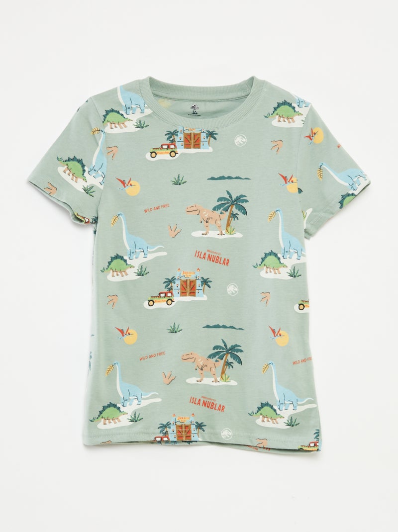 Conjunto de camiseta + pantalón corto 'Jurassic World' - 2 piezas VERDE - Kiabi