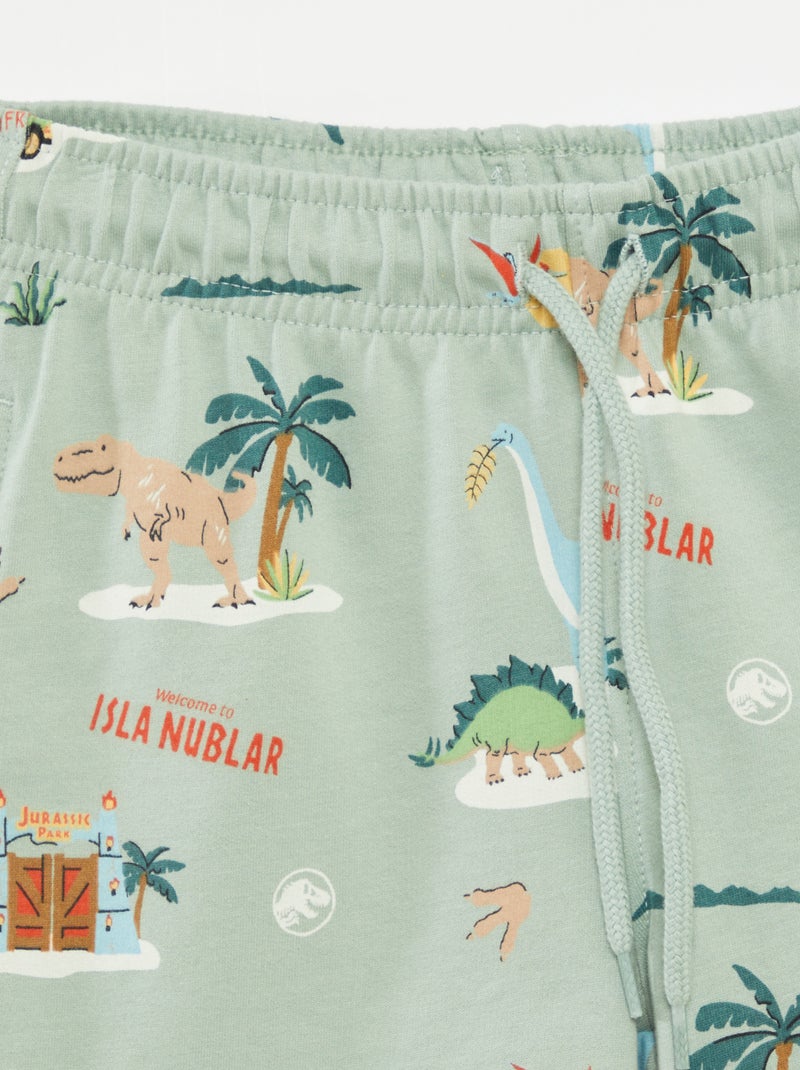 Conjunto de camiseta + pantalón corto 'Jurassic World' - 2 piezas VERDE - Kiabi