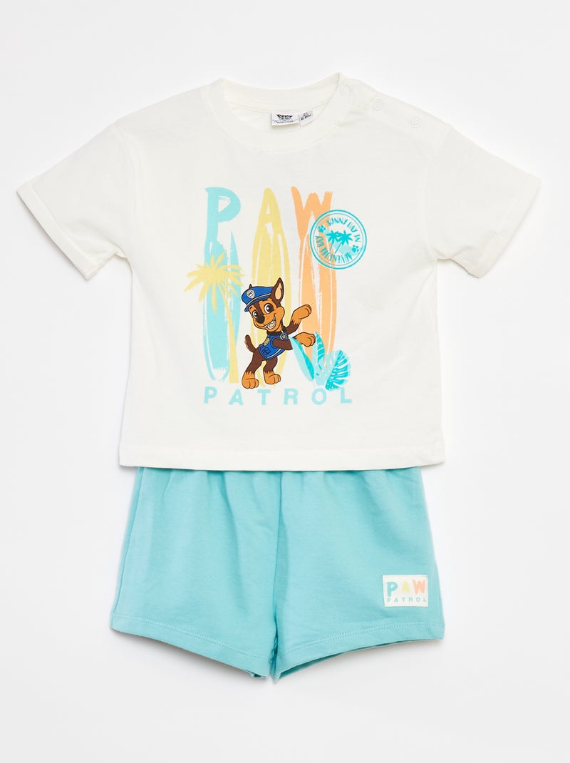 Conjunto de camiseta + pantalón corto 'La Patrulla Canina' BLANCO - Kiabi