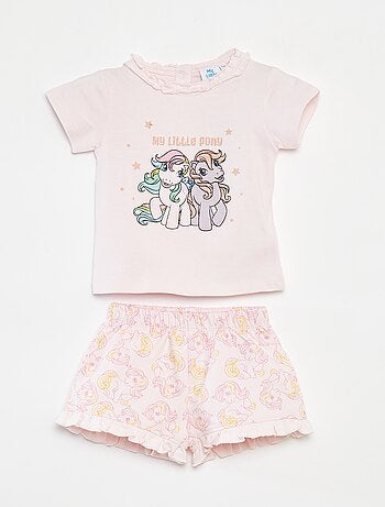 Conjunto de camiseta + pantalón corto 'Mi pequeño pony' - 2 piezas