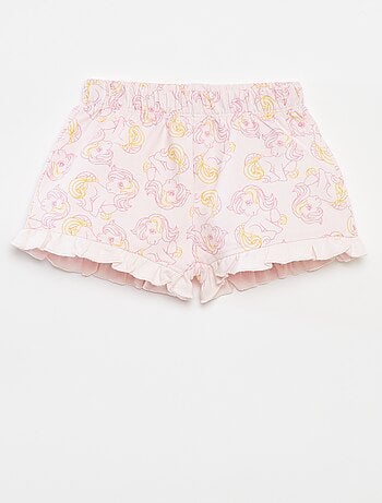 Conjunto de camiseta + pantalón corto 'Mi pequeño pony' - 2 piezas
