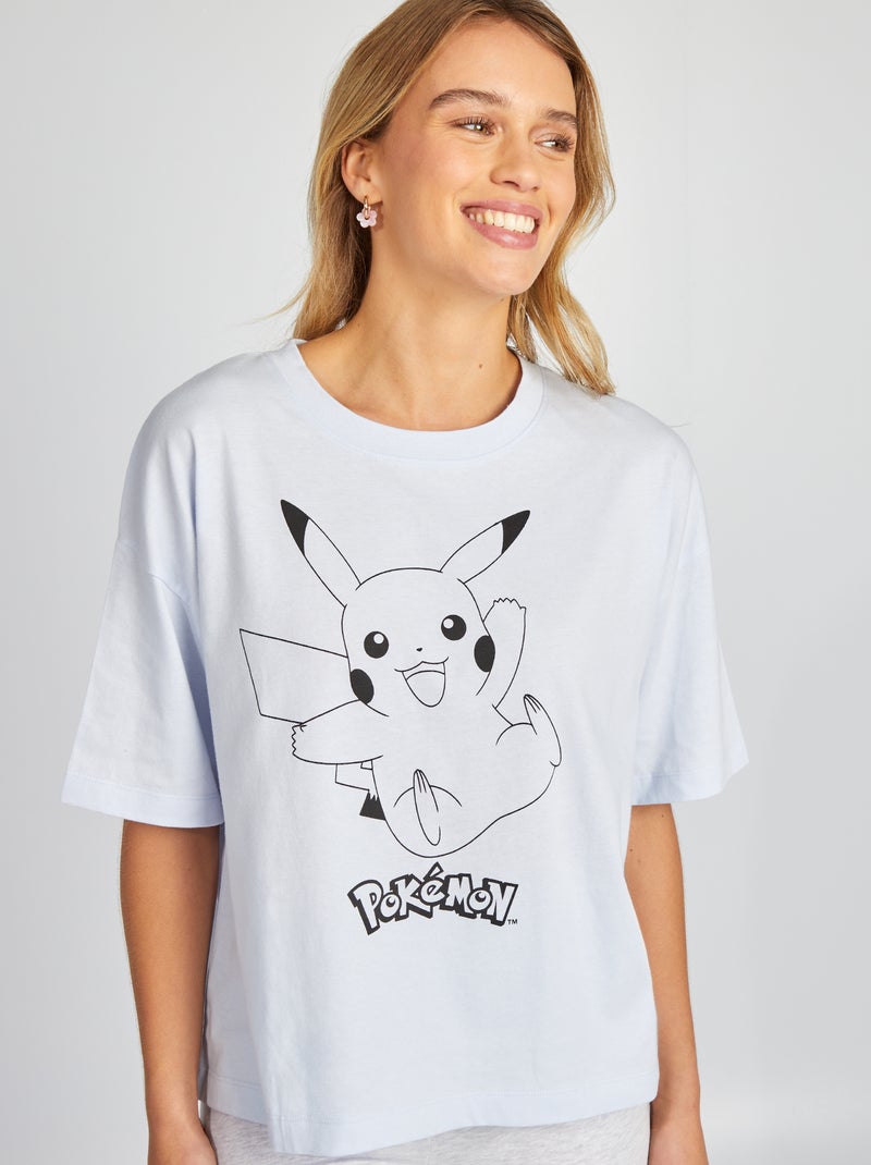 Conjunto de camiseta + Pantalón corto 'Pikachu' 'Pokémon' - 2 piezas AZUL - Kiabi