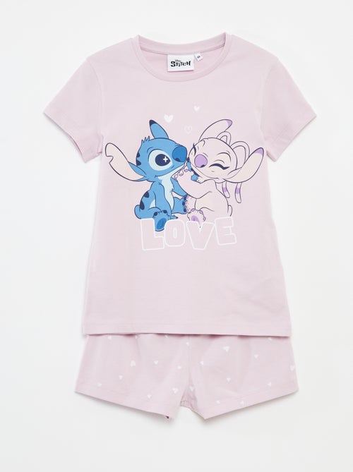 Conjunto de camiseta + pantalón corto 'Stitch' 2 piezas - Kiabi