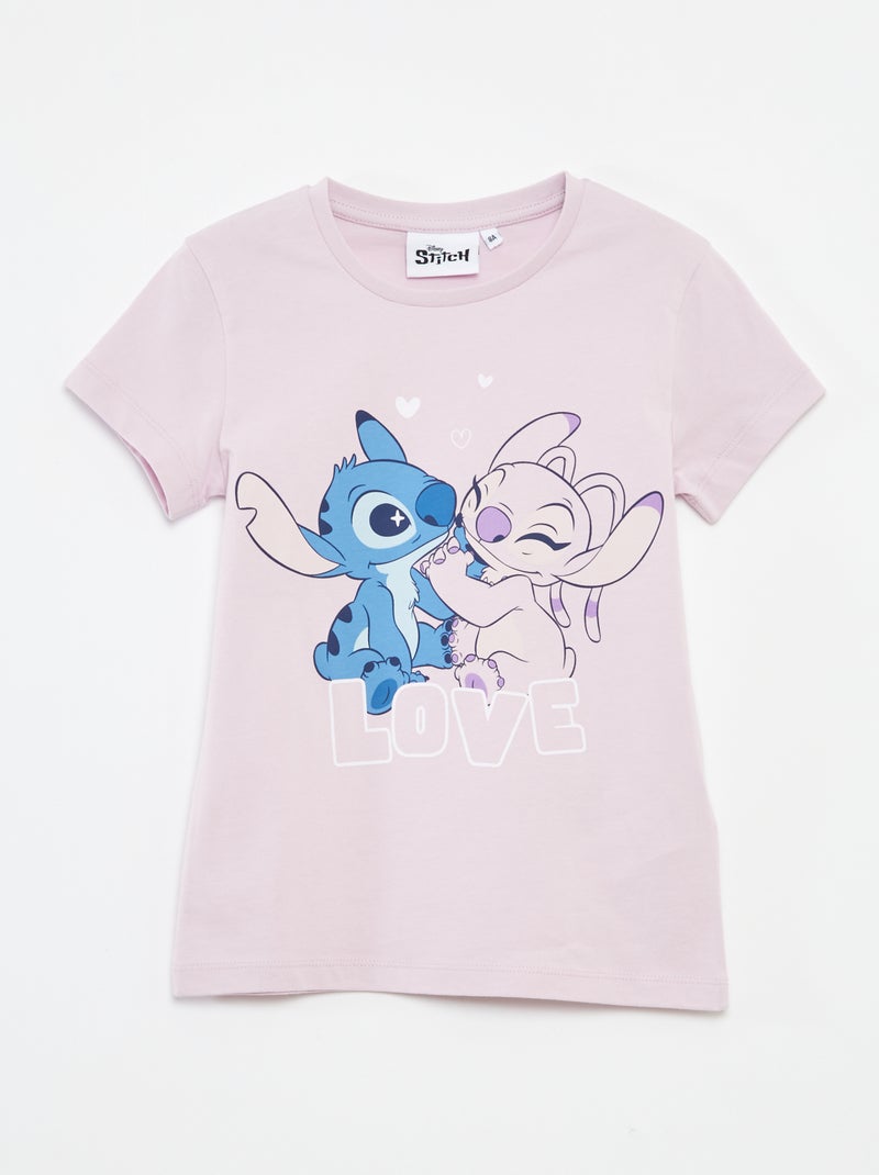 Conjunto de camiseta + pantalón corto 'Stitch' 2 piezas Purpura - Kiabi