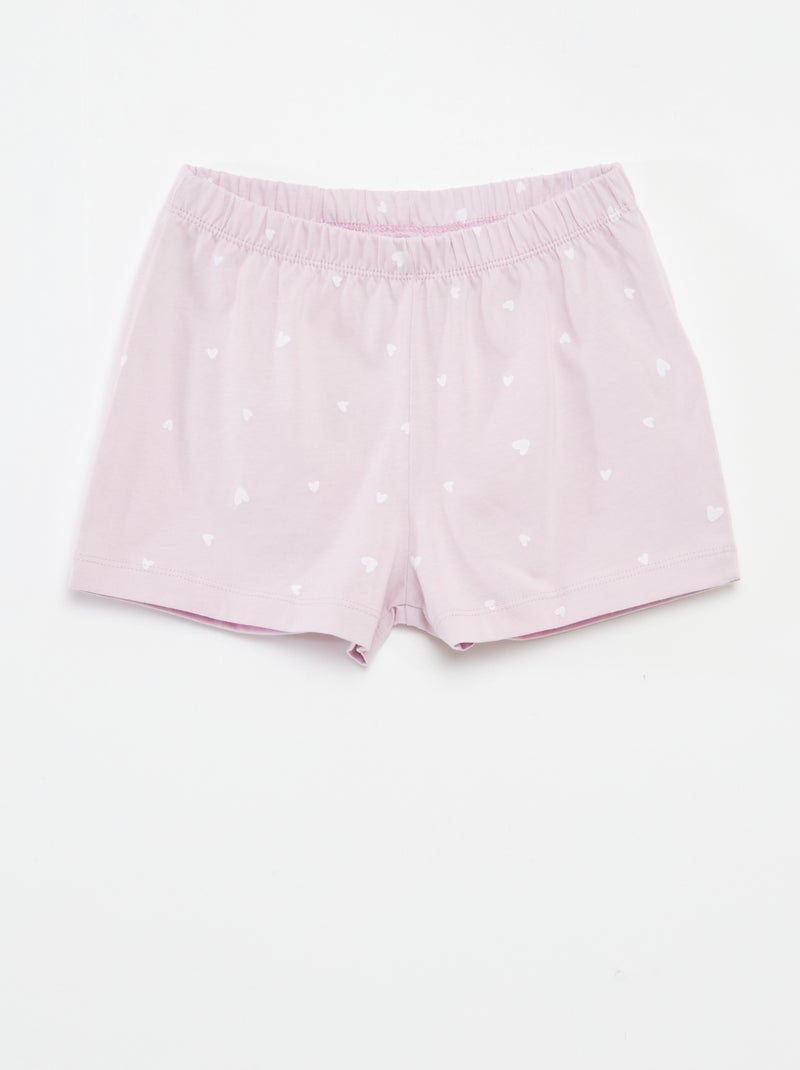 Conjunto de camiseta + pantalón corto 'Stitch' 2 piezas Purpura - Kiabi