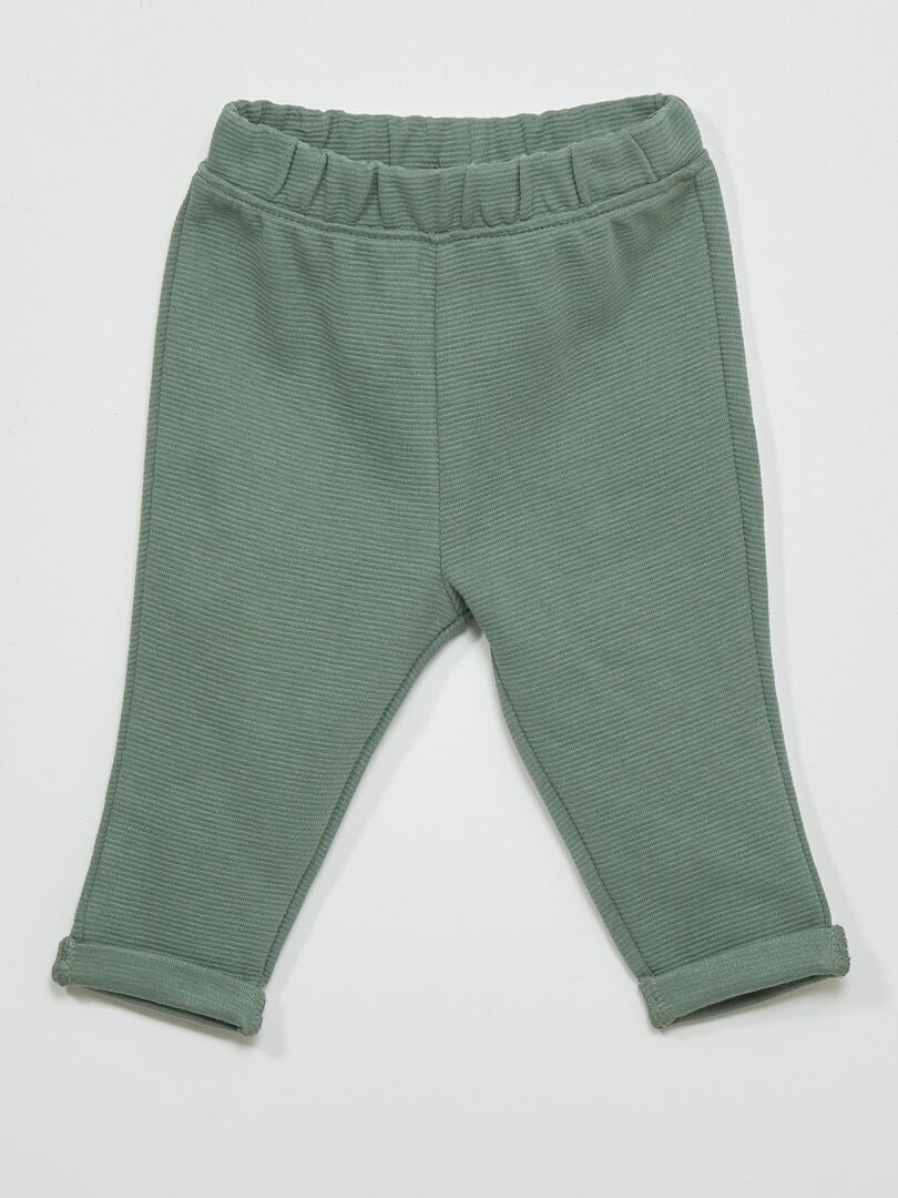 Conjunto de camiseta + pantalón de jogging  - 2 piezas verde gris - Kiabi