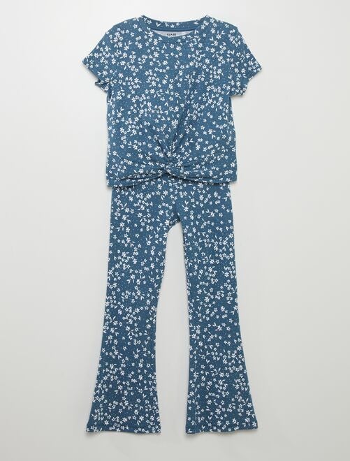 Conjunto de camiseta + pantalón estampado - 2 piezas - Kiabi