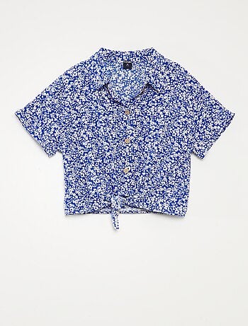 Conjunto de camiseta + pantalón vaporoso con estampado de flores - 2 piezas
