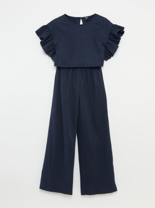 Conjunto de camiseta + pantalón vaporosos - 2 piezas