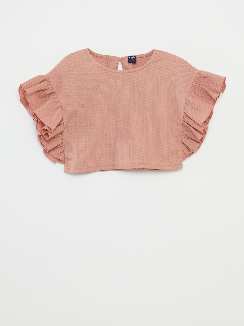 Conjunto de camiseta + pantalón vaporosos - 2 piezas ROSA - Kiabi