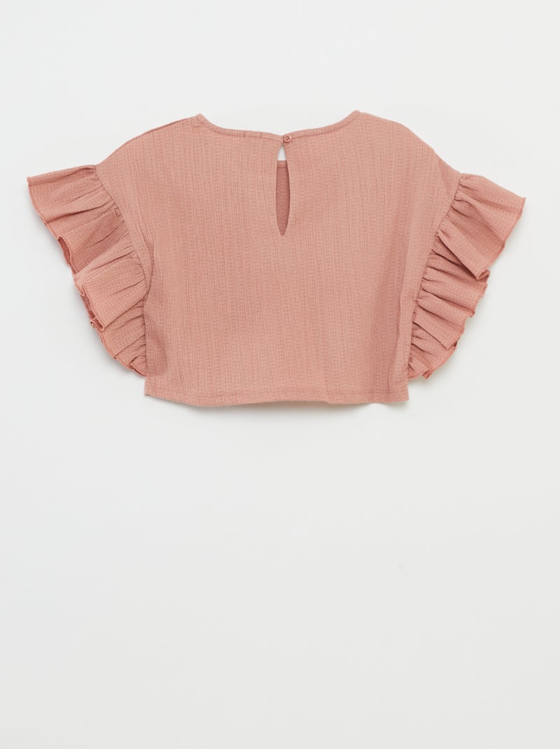 Conjunto de camiseta + pantalón vaporosos - 2 piezas ROSA - Kiabi