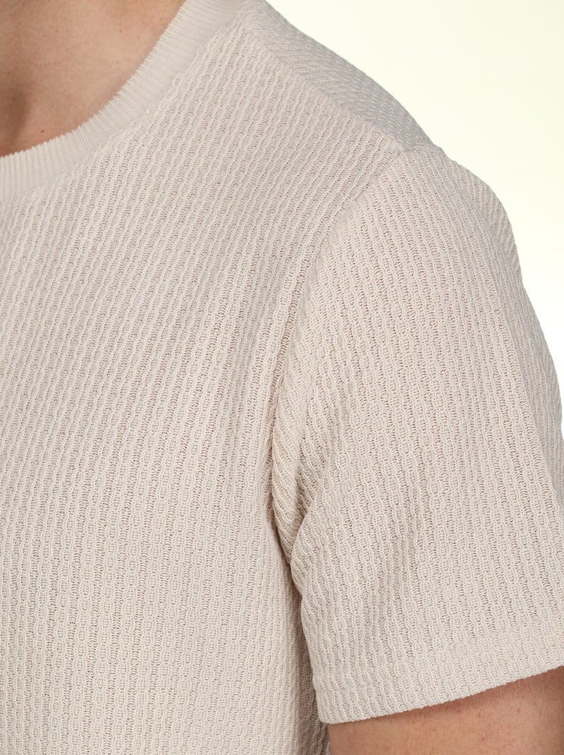 Conjunto de camiseta para ponerse - Frilivin Crema - Kiabi