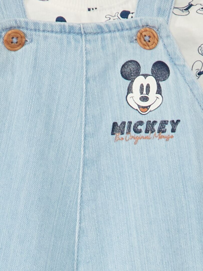 Conjunto de camiseta + peto 'Mickey' - BLANCO - Kiabi -
