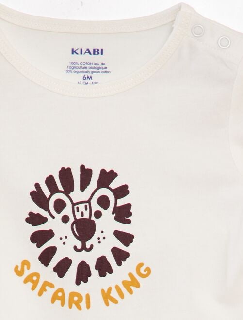 Conjunto de camiseta + short de algodón - 2 piezas - Kiabi
