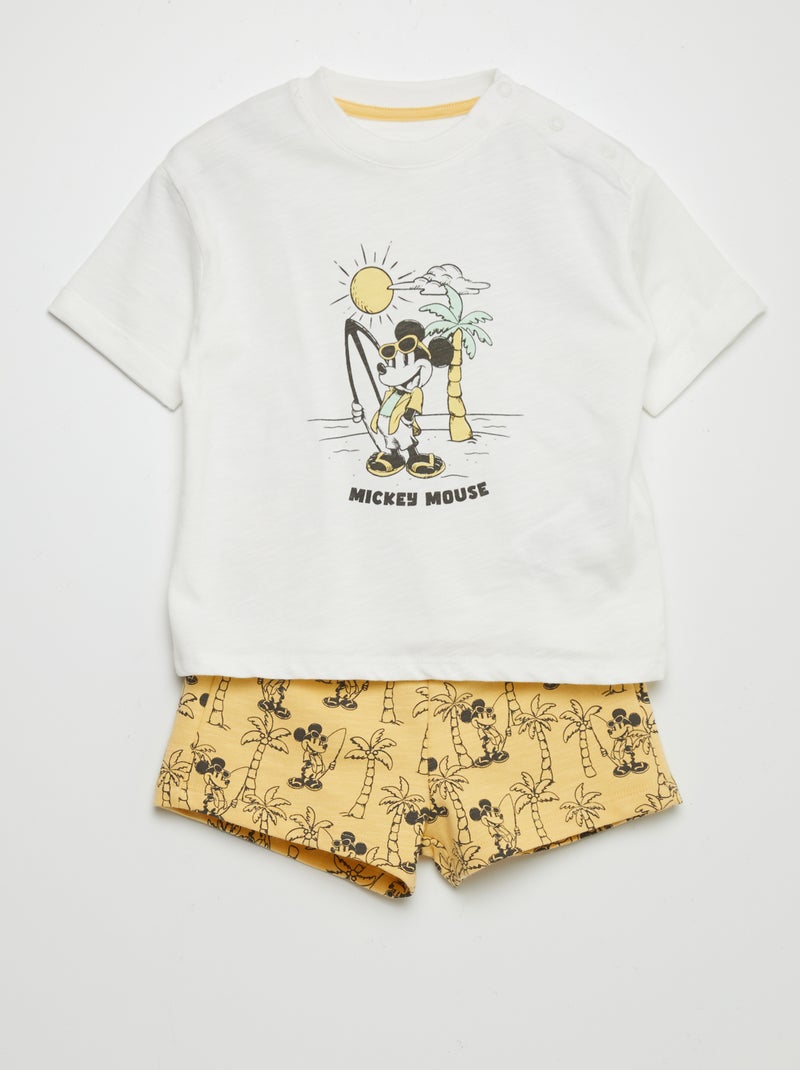 Conjunto de camiseta + short 'Disney' - 2 piezas BLANCO - Kiabi