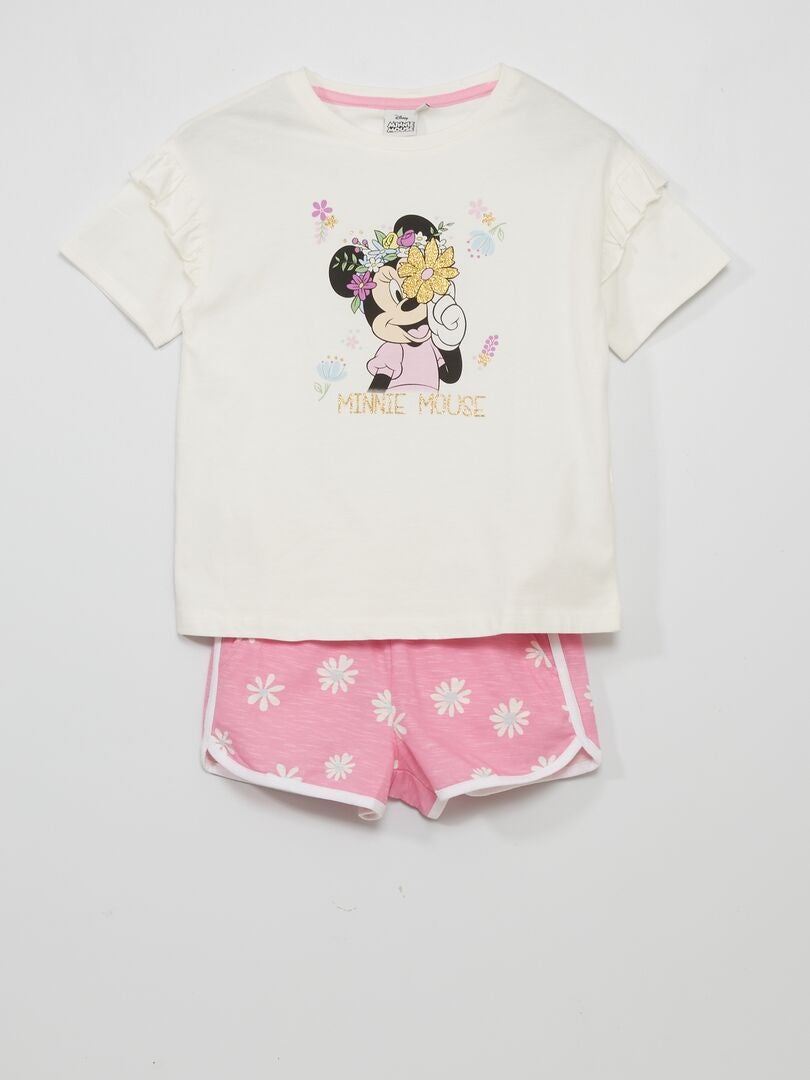 Conjunto de camiseta + short 'Minnie' 'Disney' BEIGE - Kiabi