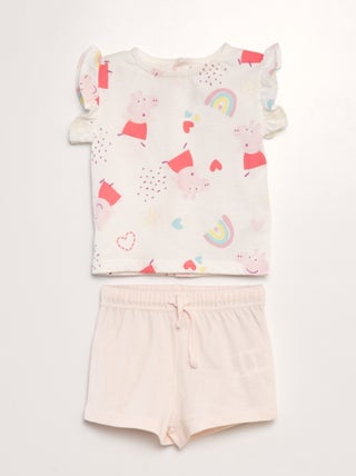 Conjunto de camiseta + short 'Peppa Pig'