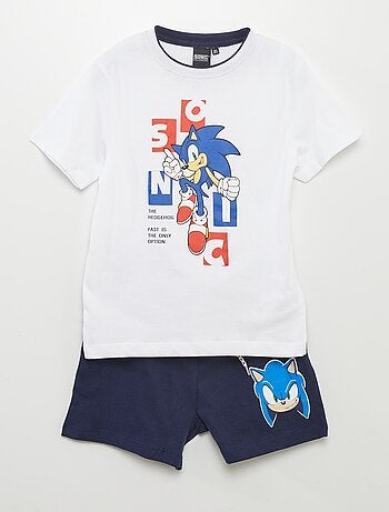Conjunto de camiseta + short 'Sonic' - 2 piezas