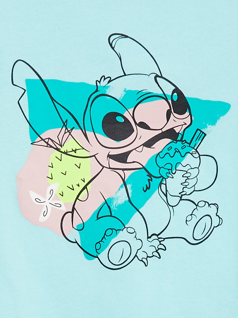 Conjunto de camiseta + short 'Stitch' 'Disney' AZUL - Kiabi