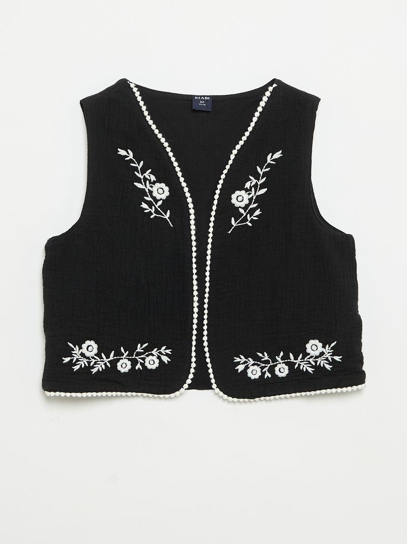 Conjunto de camiseta sin mangas + chaleco Negro - Kiabi