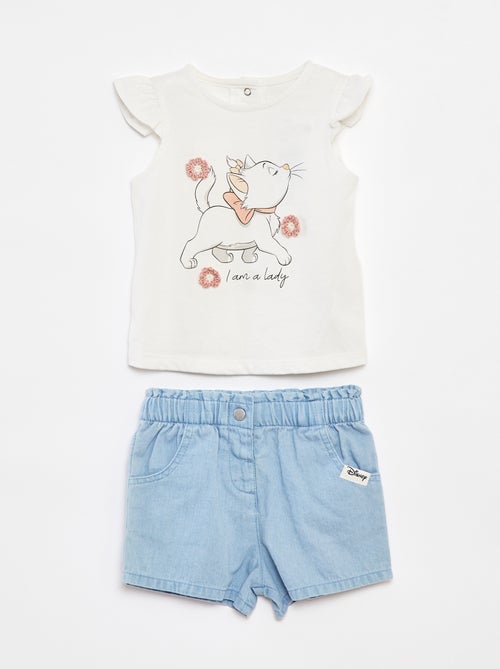 Conjunto de camiseta sin mangas + pantalón corto estampado 'Marie' - Kiabi