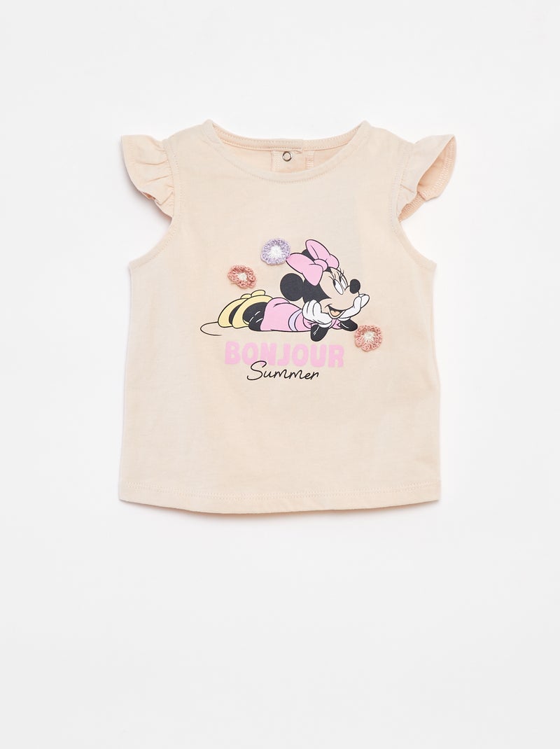 Conjunto de camiseta sin mangas + pantalón corto estampado 'Minnie' ROSA - Kiabi