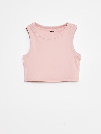 Conjunto de camiseta sin mangas + pantalón corto liso - 2 piezas