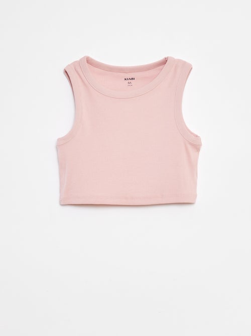 Conjunto de camiseta sin mangas + pantalón corto liso  - 2 piezas - Kiabi