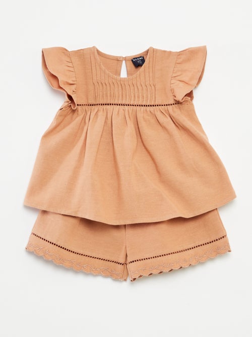 Conjunto de camiseta sin mangas + short - 2 piezas - Kiabi