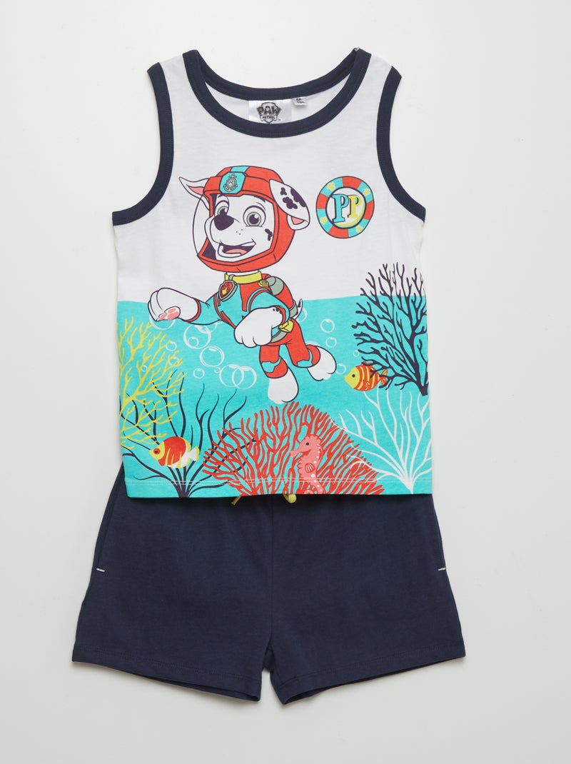 Conjunto de camiseta sin mangas + short 'La Patrulla Canina' - 2 piezas AZUL - Kiabi