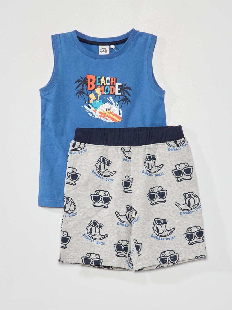 Conjunto de camiseta sin mangas + short 'Mickey' - 2 piezas AZUL - Kiabi