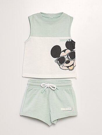 Conjunto de camiseta sin mangas + short 'Mickey' - 2 piezas