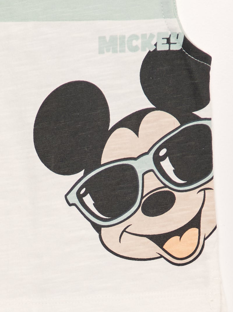 Conjunto de camiseta sin mangas + short 'Mickey' - 2 piezas BLANCO - Kiabi