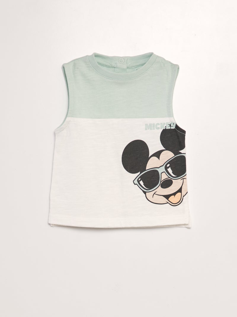 Conjunto de camiseta sin mangas + short 'Mickey' - 2 piezas BLANCO - Kiabi