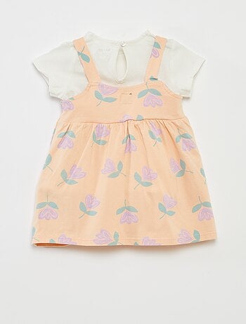 Conjunto de camiseta + vestido + cinta - 3 piezas