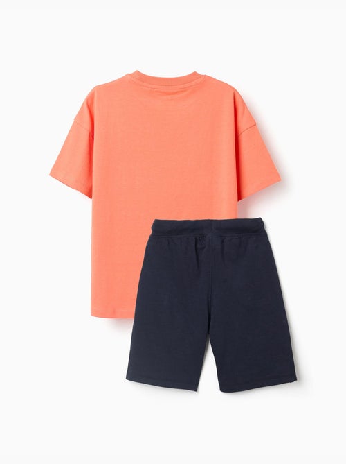 Conjunto de camiseta y bermudas con estampado - Kiabi
