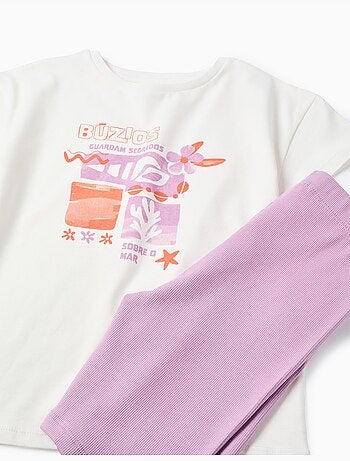 Conjunto de camiseta y mallas cortas de algodón