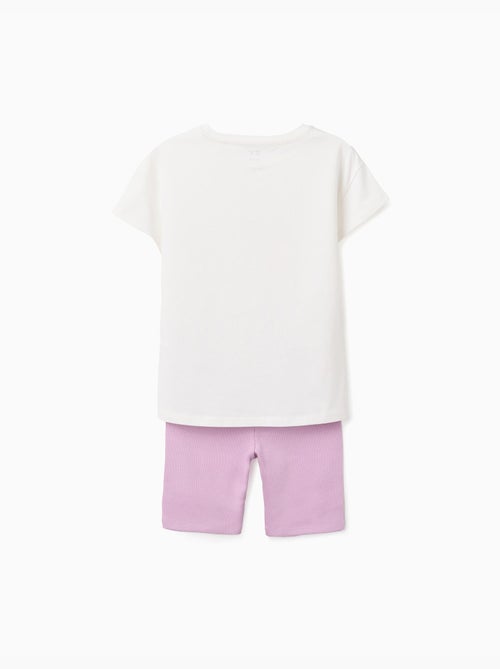 Conjunto de camiseta y mallas cortas de algodón - Kiabi Conjunto de camiseta y mallas cortas de algodón - Kiabi