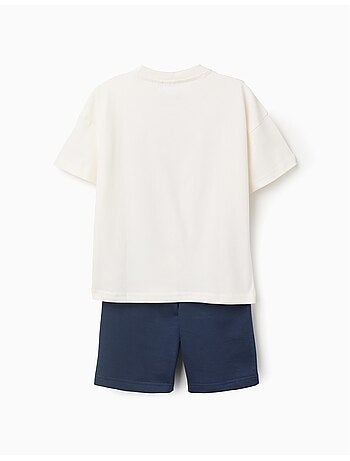 Conjunto de camiseta y pantalón corto con estampado de Sonic