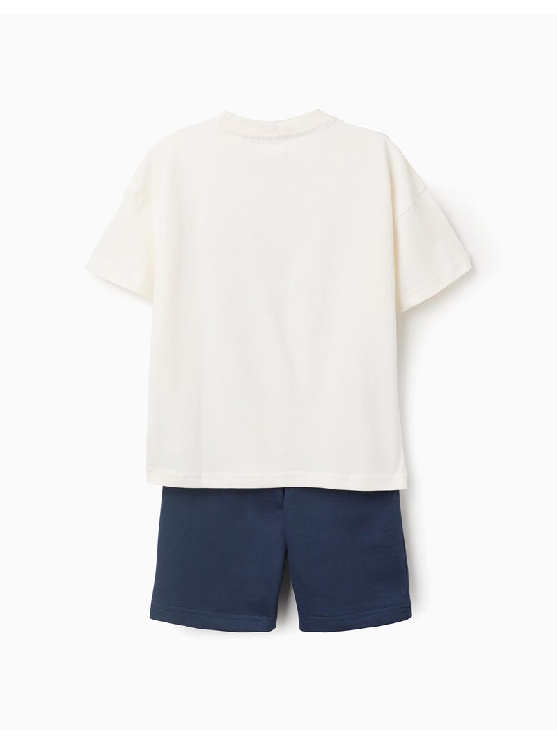Conjunto de camiseta y pantalón corto con estampado de Sonic Azul oscuro - Kiabi