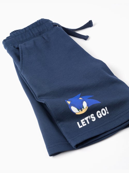 Conjunto de camiseta y pantalón corto con estampado de Sonic - Kiabi