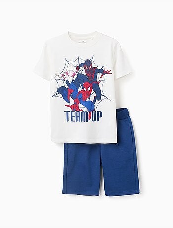 Conjunto de camiseta y pantalón corto con estampado de Spider-Man