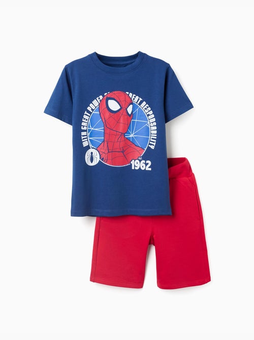Conjunto de camiseta y pantalón corto con estampado de Spider-Man - Kiabi