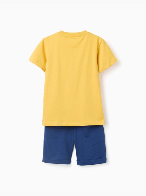 Conjunto de camiseta y pantalón corto de algodón con estampado - Kiabi