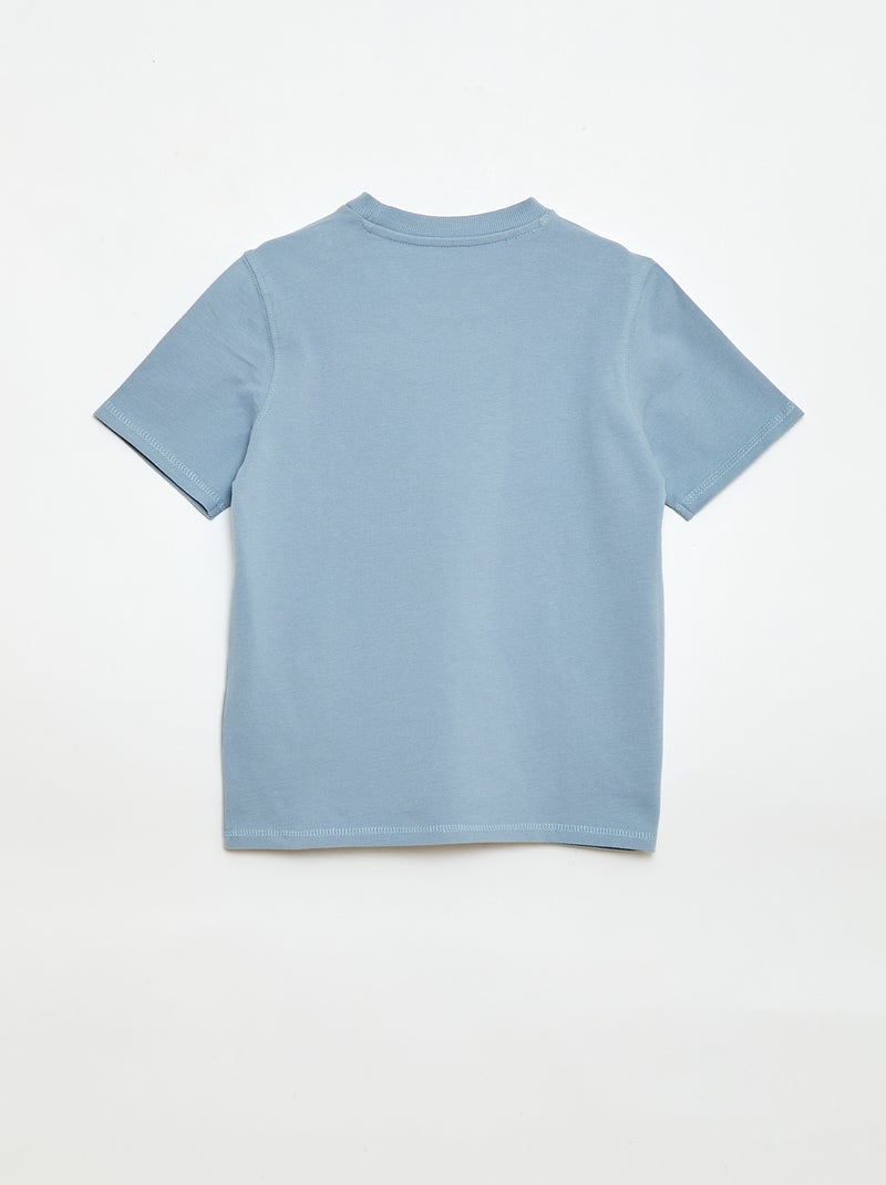 Conjunto de camiseta y pantalón corto de piqué de algodón Azul - Kiabi